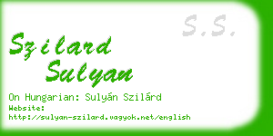 szilard sulyan business card
